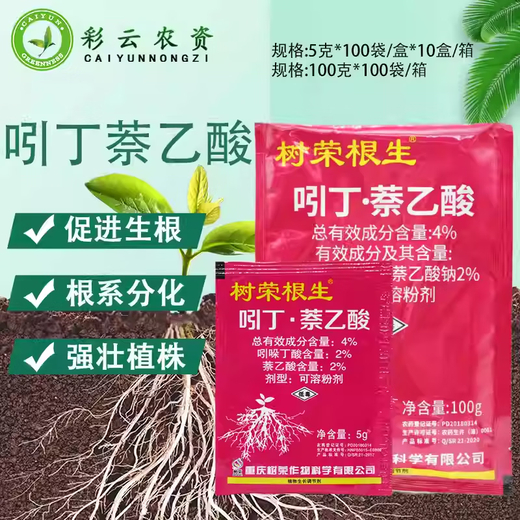 Root growth of tree sprouts Root growth of tree sprouts Indolebutyric acid Naphthalene acetic acid plant growth regulator promotes root growth, transplants and cuttings to improve survival 5g