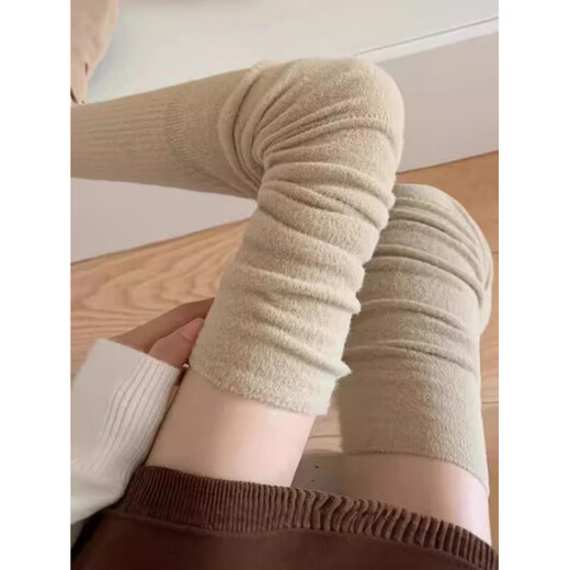 Complete plus velvet over-the-knee socks for women 2025 new thickened warm non-slip long stockings 3 colors one pair one size fits all