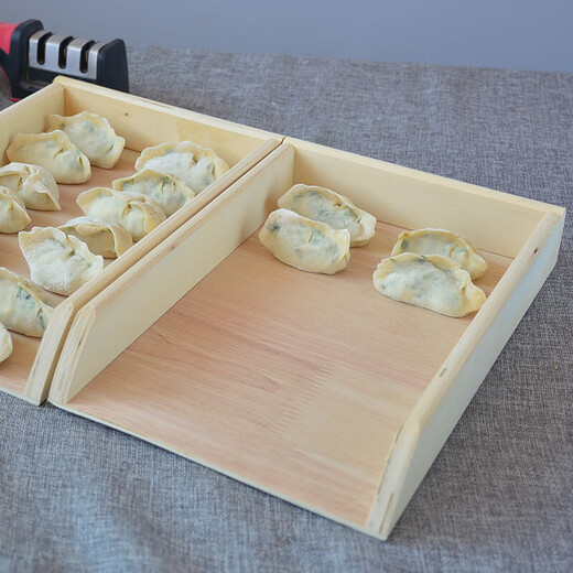 He Jiagong dumpling board tray commercial refrigerator dumpling tray frozen quick-frozen dumpling curtain wooden dumpling tray length 35*width 30*height 4.5/place 35 dumplings
