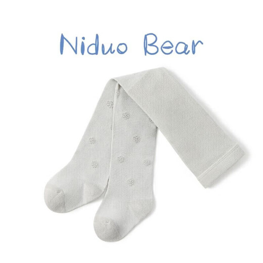Nido Bear children's pantyhose summer baby stockings baby pantyhose outer wear white summer thin SL120 silver gray 1 pair 1-2 years old (applicable to height 80-90)