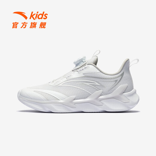 ANTA Children's Sports Shoes for Men and Women, Medium and Large Children's Shoes 2026 Spring and Summer New Breathable Knob Technology Bow Speed ​​4.0 Running Shoes 26 New - Miwang Anta White-9 40/25cm
