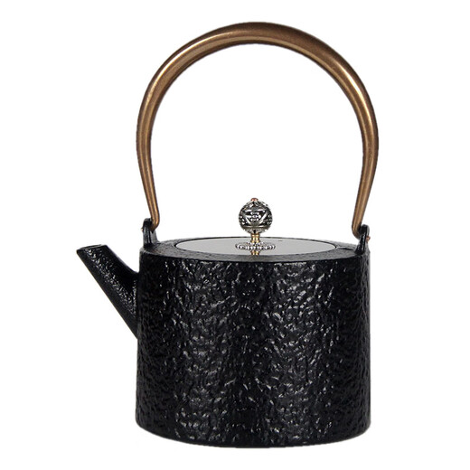 Zhimingdu Ancient Spring Iron Kettle Cast Iron Uncoated Japanese Pig Iron Kettle Kettle Electric Ceramic Stove Furnace Tea Maker Tea Kettle Ancient Style Ancient Spring Iron Kettle 1200ml