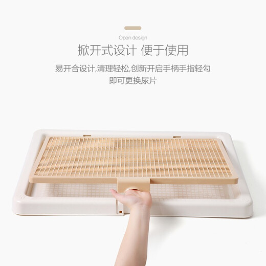 Smart Paws dog toilet, large dog Teddy pet toilet, golden retriever dog poop tray, 3 sizes, white and gray, durable and stain-resistant, recommended! Extra large size 76x62cm suitable for Labrador and other body types