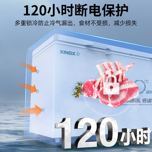 XINGX Freezer Commercial Large Capacity Freezer Fully Frozen Ultra Low Temperature - 40 Degree Cryogenic Quick Frozen Seafood Cabinet Double Door Refrigerated Freezer Conversion Cabinet Tea Cabinet 718 Liters丨-45 Ultra Low Temperature丨Length 1.94 Meters丨718GS