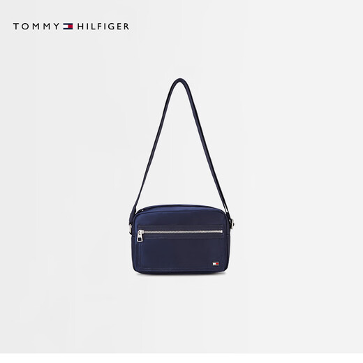 Tommy Hilfiger gift 26 spring and summer new men's classic metal label casual commuting shoulder crossbody camera bag navy DW6 OS