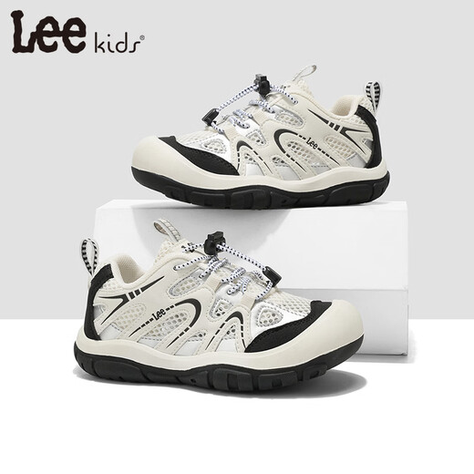 LEE KIDS children's sports shoes for men, women and middle-aged children running shoes 26 spring new running shoes non-slip wear-resistant running shoes casual shoes beige 26 inner length 16.9cm suitable for feet 15.9-16.4cm long