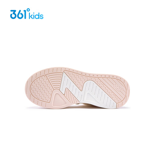 361 Shopping mall same style children's shoes girls sports sneakers 2026 spring new big children's fashionable casual bread shoes feather white/peach juice pink/rich red 33