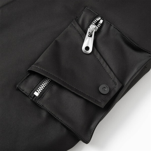 GROUND ZERO shopping mall same style removable knitted hat couple 90 white duck down baseball style down jacket black M