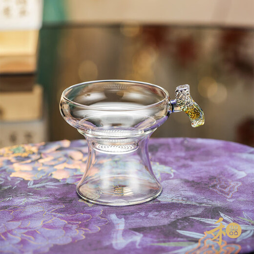 Heqi Yunning filter high borosilicate glass laser punched tea filter tea set Mi Cui household tea set He Qi-Yunning filter Mi Cui polite double standard