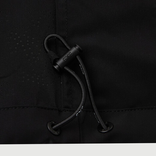 C N C men's Outlet logo printed mesh breathable CNC hooded jacket men's spring and summer trend light luxury zipper jacket black 46 /XS/(165/84A)