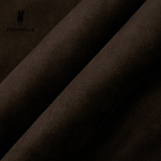 POLOWALK Men's Leather Jacket 2025 Winter New Product 90 Goose Down Retro Splicing Short Zipper Down Jacket Brown Coffee M