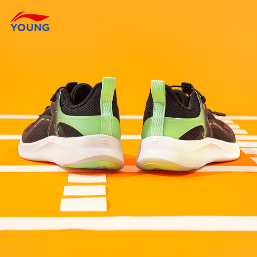 Li Ning (LI-NING) children's shoes, sports shoes, professional running shoes, spring new Angyue boys' running shoes, middle and large children's shoes, standard black Angyue 4 32, recommended foot length 20cm