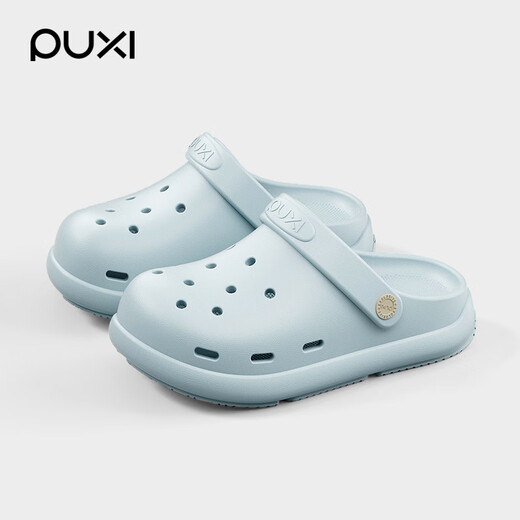 Pu Xi's new 2026 new boys and girls' clogs, children's outdoor toe-toe slippers, breathable thick-soled cool beach sandals, pure water blue 19 190mm
