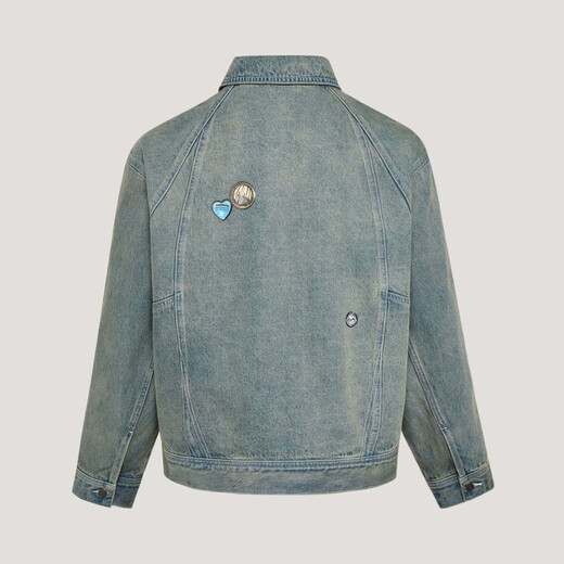 Adidas Men's 2026 Spring New Valentine's Day Cotton Denim Jacket Clover Retro Sports Leisure Jacket KT6363/Light Denim Blue L