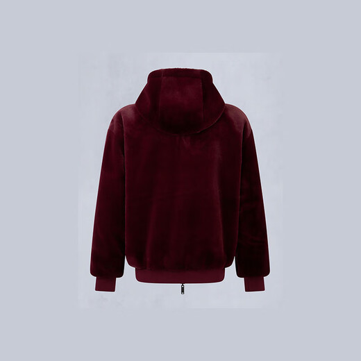 Moose Knuckles men's ROLAND reversible jacket, imitation fur reversible, cold-resistant and warm, trendy luxury casual jacket, dark red S