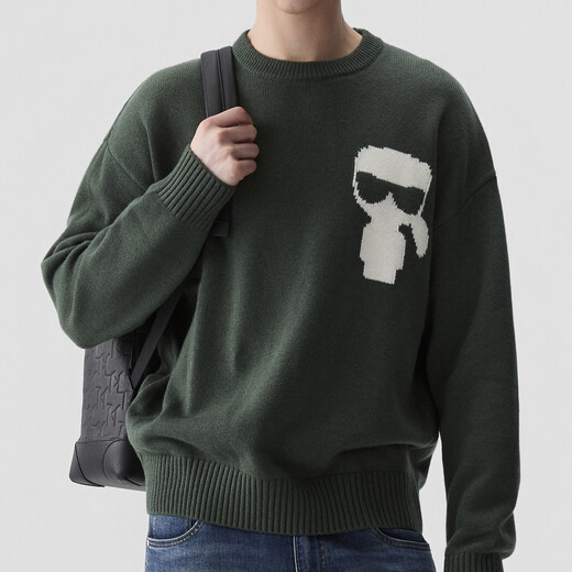 Karl Lagerfeld Karl Lagerfeld 100% sheep wool sweater knitted pullover 25 winter men's clothing Lafayette