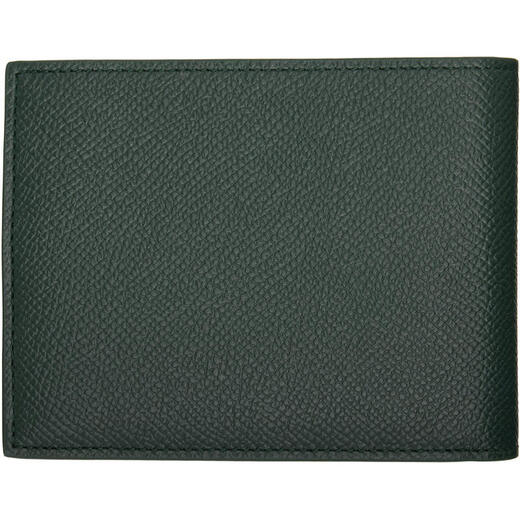 Ferragamo Luxury Men's Green GANCINI Wallet Moss Green One Size