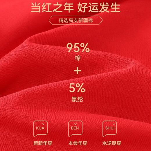 Catman Men's Underwear Men's Pure Cotton Zodiac Year Horse Year Big Red Wedding Boxer Briefs Gift Boys Boxer Shorts