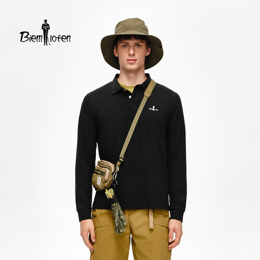 Biyinlefen long-staple cotton 2025 autumn new casual light business simple multi-color skin-friendly long-sleeved POLO shirt for men