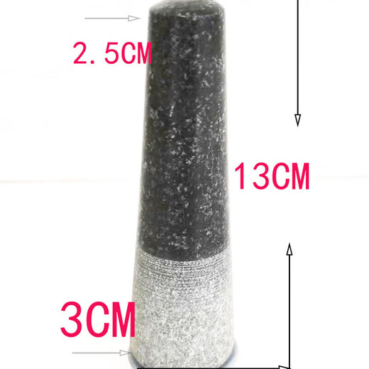 Tuojin German quality kitchen supplies stone mortar household new garlic mortar handle old style grinding rod stone stone hammer old style length-15*big head 4.2*small head 3.2CM