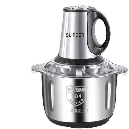 Tuojin 5-liter household high-power meat grinder 304 stainless steel minced vegetables and pepper multi-functional cooking machine three-speed four knives 500W pure copper motor_10-year warranty for kneading noodles 5000ml