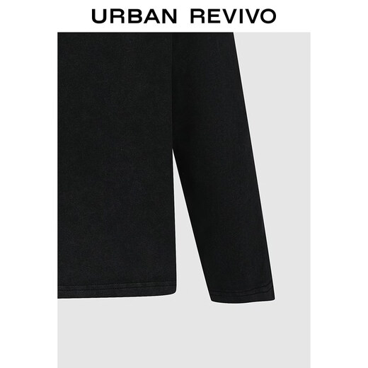 UR2026 Spring New Children's Clothing Boys Urban Casual Fun Rocket Embroidery T-shirt UBU460008 Black 110