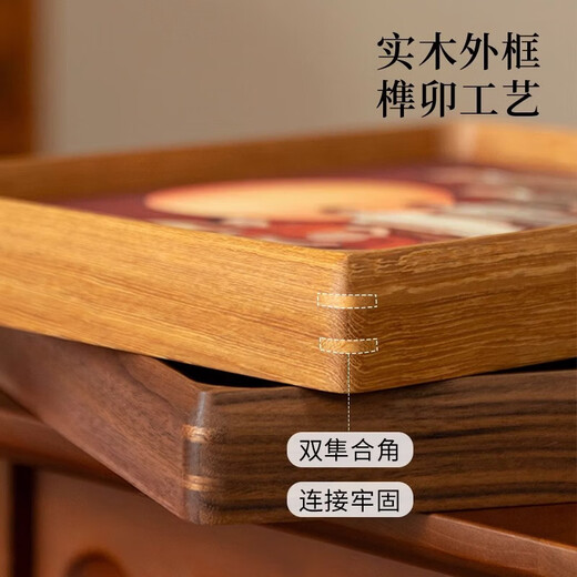 Black walnut solid wood table oil painting frame made into photo frame for children's high-end Valentine's Day and Chinese Valentine's Day birthday gift North American black walnut A4 inch solid wood mortise and tenon photo frame