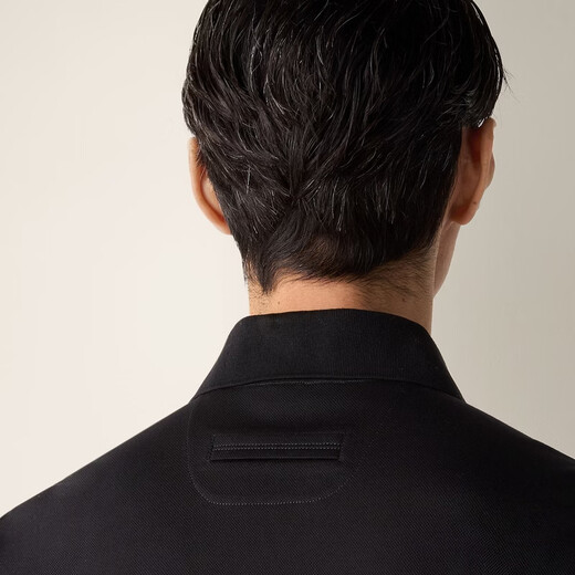 Zegna men's spring and summer new black cotton short-sleeved Polo shirt black 46 (XS/S)