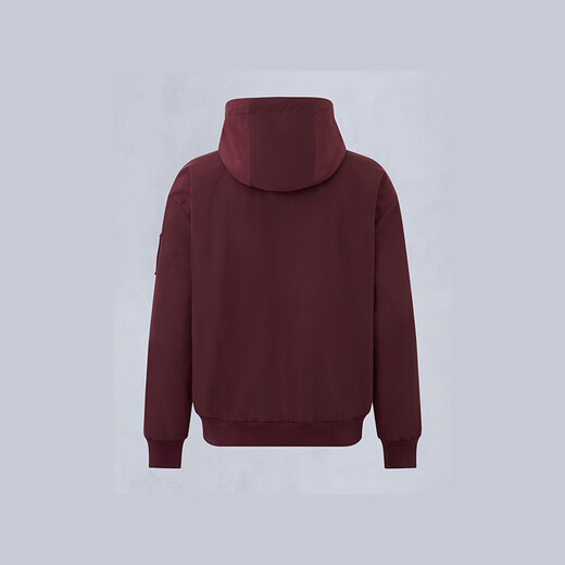 Moose Knuckles men's ROLAND reversible jacket, imitation fur reversible, cold-resistant and warm, trendy luxury casual jacket, dark red S