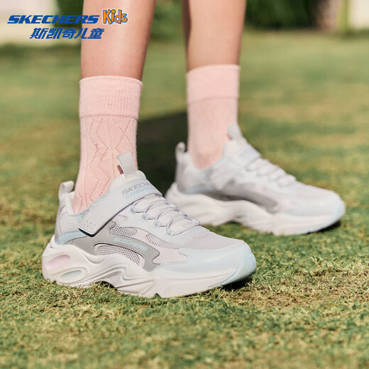 Skechers girls Velcro dad sneakers spring and summer new non-slip breathable and comfortable children's shoes 319093L