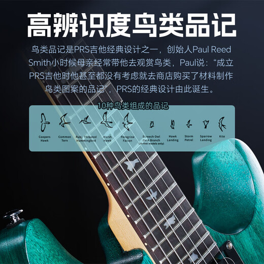 PRS电吉他SE Custom24 CU44 CE44 CH44 SA22 C844印尼产可切单电吉它 C844 EV 绿色 24品【大礼包】