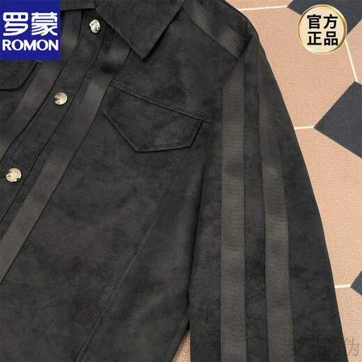 ROMON American Retro Leather Jacket Men's Spring and Autumn Niche Short Style Prisoner Bird Visual Abyssin Style PU Leather Jacket Black M