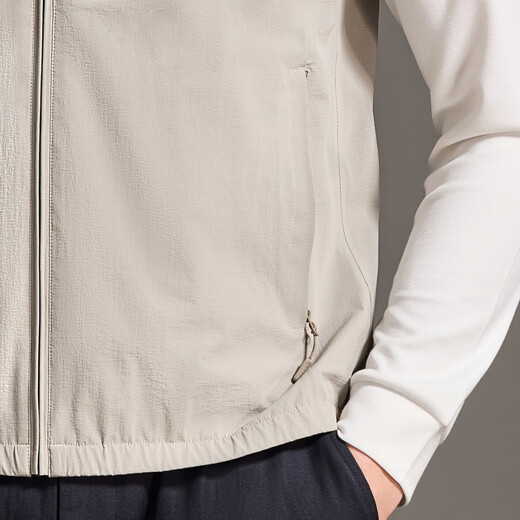 Antonio reversible early spring men's light and comfortable stand-up collar vest fashion simple short waistcoat vest for men off-white M /48 170/88A