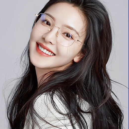 Chuangguo Las gafas de miopía que cambia el color de color para mujeres, la luz anti-blue profesional se puede usar con el número de titanio ultraligero de altura que muestra un marco de gafas pequeños 0 grados [color decoloral + luz anti-Blue] 826 Rose Gold