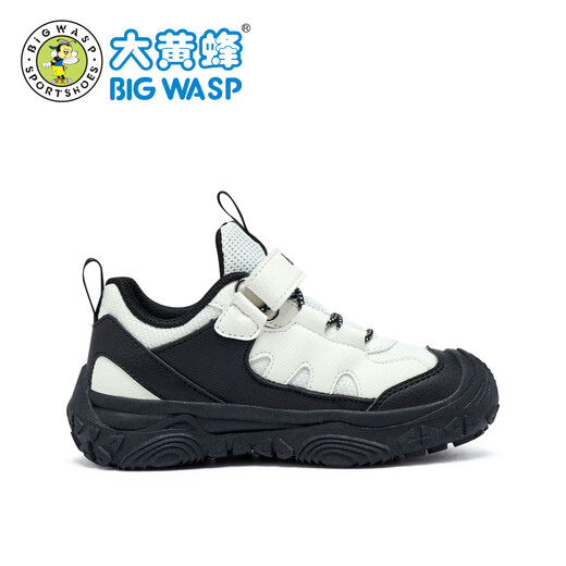 BIG WASP Children's Shoes Boys' Sports Shoes 26 Spring New Girls' Running Shoes D112611700KW Panda Black (Double Network) 33