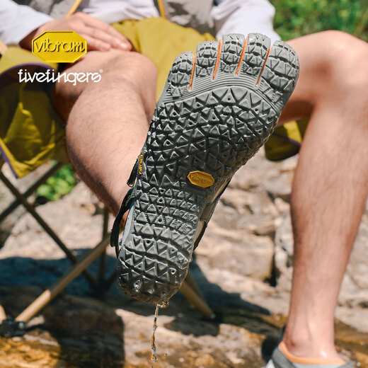 Vibram amphibious five-finger shoes water sports surfing kayak barefoot casual five-finger shoes gripping wading and river tracing shoes black 37