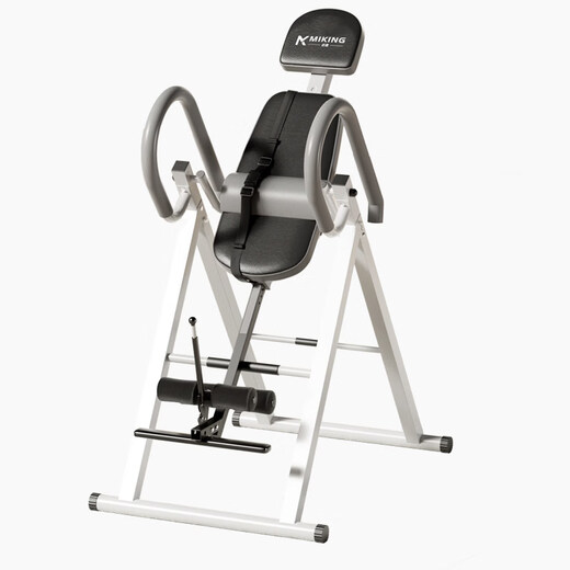 MIKING inversion machine, household upside-down fitness equipment, lumbar stretching and tractor, multi-functional upside-down auxiliary artifact all-in-one machine, upgraded car safety belt, comfortable lumbar cushion, single-person operation, one-second folding