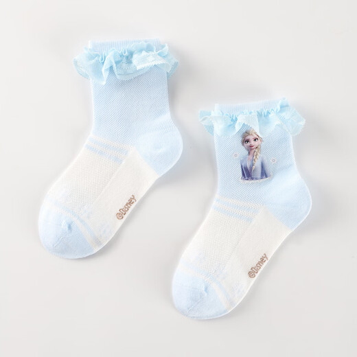 Disney Disney Girls' Socks Children's Spring and Autumn Baby Class A Girls' Pure Cotton Socks Girls' Medium Tube Cotton Children's Socks 5 Pairs Pack Class A Quality, 7A Antibacterial 10-12 Years Old (L) 22-24cm