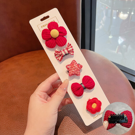 BARY REEF infant and toddler hair clips new style children's cute sweat tire hair clips little girls will not hurt the hair clip headwear, the main hot-selling model is the all-red one
