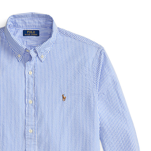 Polo Ralph Lauren Men's Spring 26 Classic Cotton Seersucker Striped Shirt RL100716 400-Multicolor M