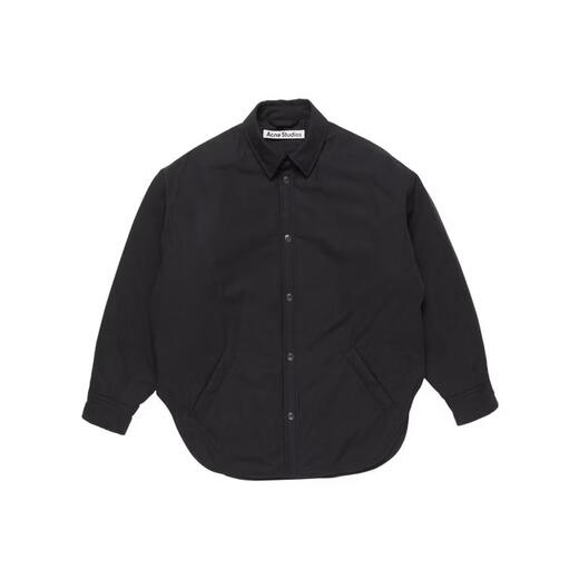 Acne Studios Men's Jacket Warm Windproof Cotton Long Sleeve Spring and Autumn Casual Jacket Simple Black One Size | EU-46