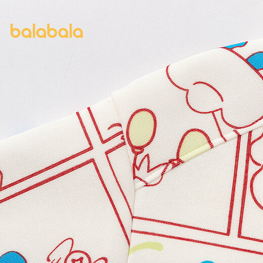 Balabala shopping mall same style children's clothing children's sweatshirt boys 2026 new spring and autumn cartoon illustration top white red tone 00316 110
