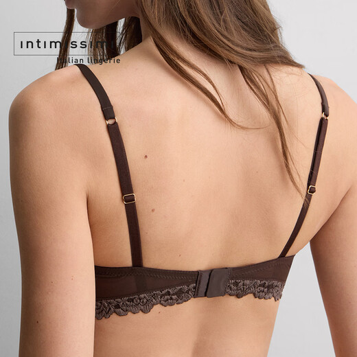 INTIMISSIMI Yi Shuman 26 early spring new DENISE floral lace sexy unpadded bra RB1294D brown-705J 85B
