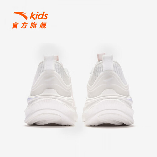ANTA children's sports shoes for girls and boys leaf running shoes 26 spring new trend anti-slip high elastic student lightweight running shoes ivory white-5 33 shoe inner length 20.5cm