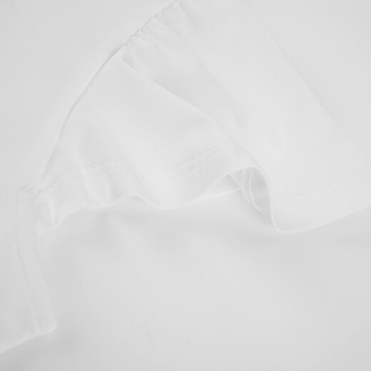 Hush Puppies children's clothing for children and girls 2026 spring and summer new style energetic sweet moisture-absorbent quick-drying lotus leaf sleeve short-sleeved Polo shirt original white 130 cm