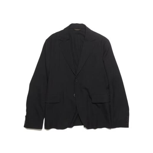 Acne Studios Men's Suit Warm Anti-Wrinkle Polyester Commuting Business Jacket Simple Black One Size | EU-52