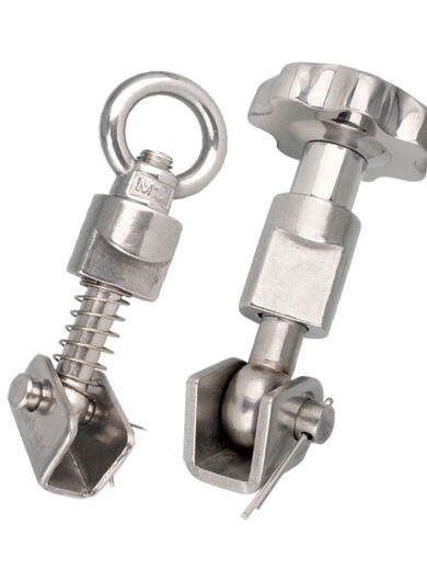 Stainless steel manhole cover lifting ring nut combined with screw buckle sleeve quick opening reactor locking bolt accessories 04 80 handwheel M18X120mm complete set