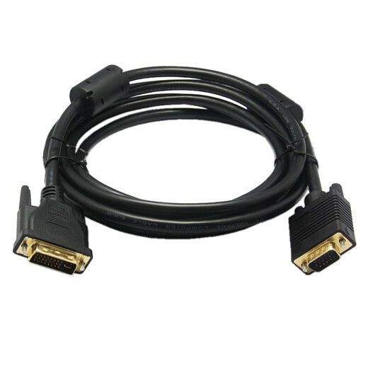 
Yibeiyou VGA line industrial grade 3+9 full needle thread computer graphics card display TV extension cable projector height 270 degrees bend up and down 1080P communication line DVI 24+5 to VGA can rotate 3 meters