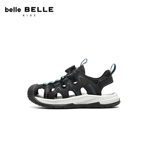 Belle Breathable Hollow Sandals Children's Shoes 2026 Summer New Shopping Mall Casual Sports Sandals V6226B66 Black 29