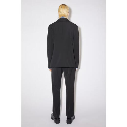 Acne Studios Men's Suit Warm Anti-Wrinkle Polyester Commuting Business Jacket Simple Black One Size | EU-52